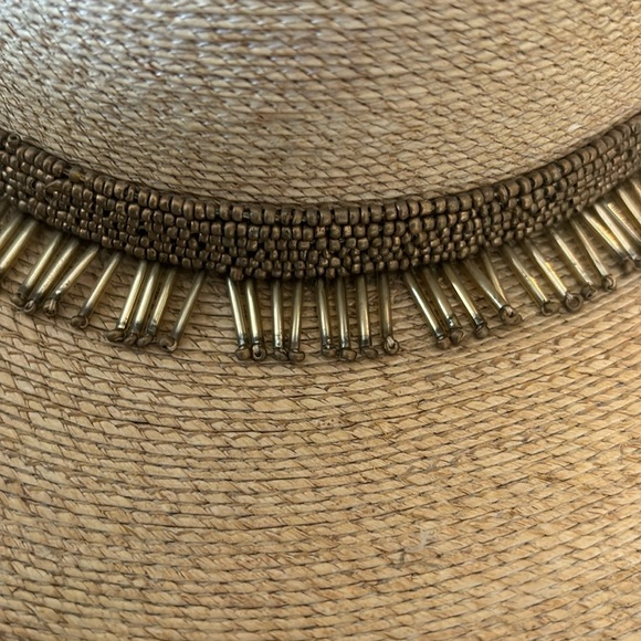 PASSIONART Handmade fine straw bolero style Hat with brim beading - Picture 11 of 13